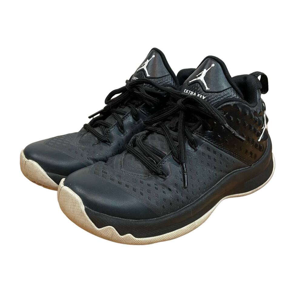 Jordan Extra Fly Sneakers 4Y Boys Black Lace Up Athletic Ankle Shaft